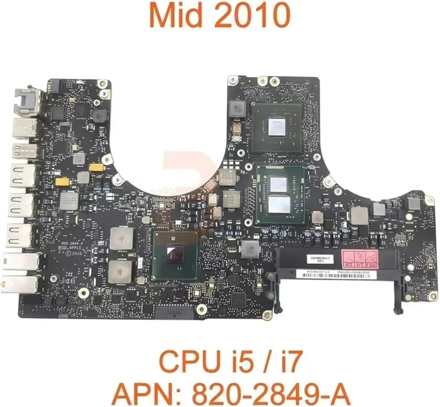 سازگار با مادربرد پرو ۱۷ اینچ مدل A1297 با شماره قطعه‌های 820-2610-A، 820-2849-A و 820-2914-A سال‌های 2010 و 2011، لوازم جانبی (اواخر 2011 i7 2.4GHz)، مادربرد A1297 (اواسط 2010 i7 2.8GHz)