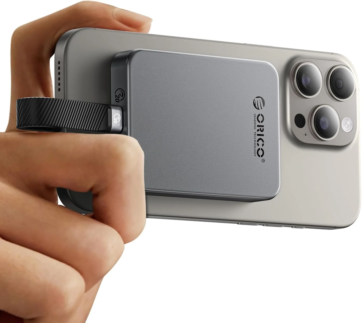 حافظه اس اس دی اکسترنال مغناطیسی 2 ترابایتی ORICO، ضبط و ذخیره سازی 4K ProRes HDR، انتقال پایدار 2000 مگابایت بر ثانیه، درایو حالت جامد قابل حمل، بدنه آلیاژ آلومینیوم، سازگار با تلفن هوشمند، تبلت، کامپیوتر - K20