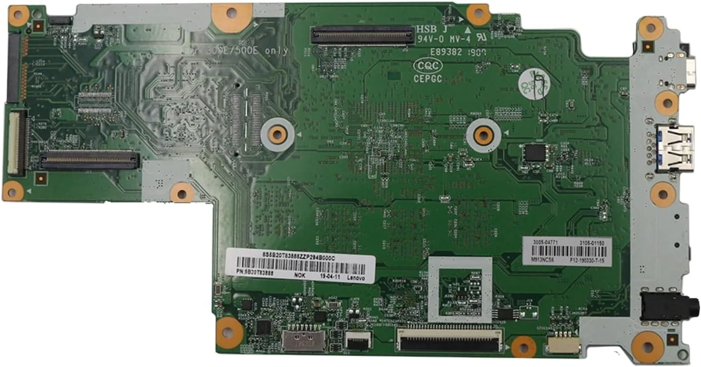 جایگزین 5B20T79749 برای مادربرد لپ تاپ لنوو Chromebook 100e Gen 2 (اینتل)، پردازنده N4000، رم 4 گیگابایت، حافظه 32 گیگابایت