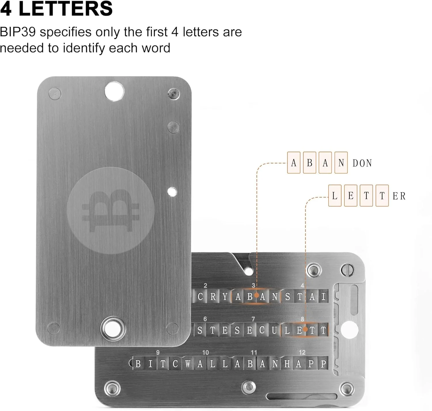 محافظ عبارت بازیابی ارز دیجیتال، کیف پول امن بیت کوین از جنس استیل ضد زنگ 304، پشتیبان گیری سرد کلید خصوصی، 3 صفحه سازگار با 24 کلمه و کیف پول های سخت افزاری BIP39، لجر، ترزور محافظ عبارت بازیابی ارز دیجیتال، کیف پول امن بیت کوین از جنس استیل ضد زنگ 304، پشتیبان گیری سرد کلید خصوصی، 3 صفحه سازگار با 24 کلمه و کیف پول های سخت افزاری BIP39، لجر، ترزور