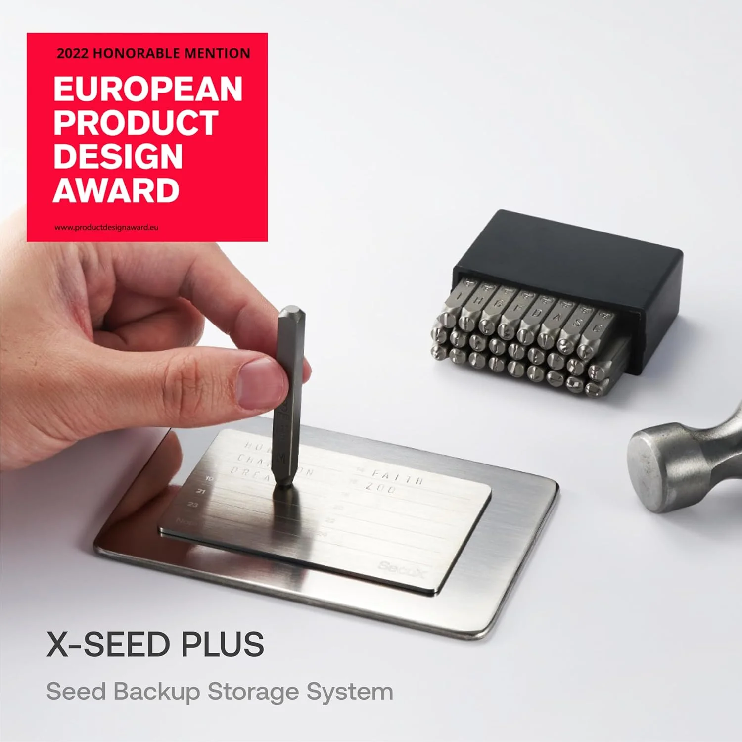 SecuX – XSEED Plus - صفحات فولادی ذخیره سازی عبارات بازیابی کیف پول بیت کوین (شامل مجموعه پانچ فولادی) سازگار با کیف پول های سخت افزاری SecuX، Ledger، Trezor SecuX – XSEED Plus - صفحات فولادی ذخیره سازی عبارات بازیابی کیف پول بیت کوین (شامل مجموعه پانچ فولادی) سازگار با کیف پول های سخت افزاری SecuX، Ledger، Trezor