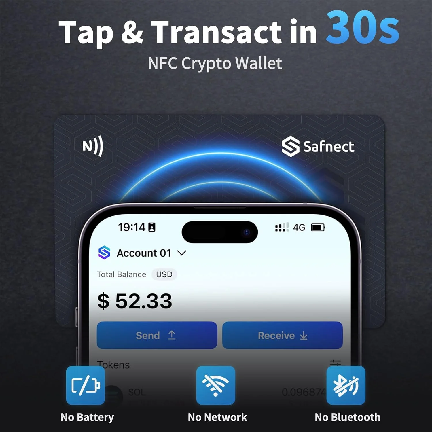 کیف پول سخت افزاری رمزنگاری NFC – پشتیبان گیری بدون عبارت بازیابی با 3 کارت، ذخیره سازی سرد برای بیت کوین، اتریوم، سولانا و بیش از 2000 ارز دیجیتال، کیف پول آفلاین فوق امن، راه اندازی با یک ضربه کیف پول سخت افزاری رمزنگاری NFC – پشتیبان گیری بدون عبارت بازیابی با 3 کارت، ذخیره سازی سرد برای بیت کوین، اتریوم، سولانا و بیش از 2000 ارز دیجیتال، کیف پول آفلاین فوق امن، راه اندازی با یک ضربه