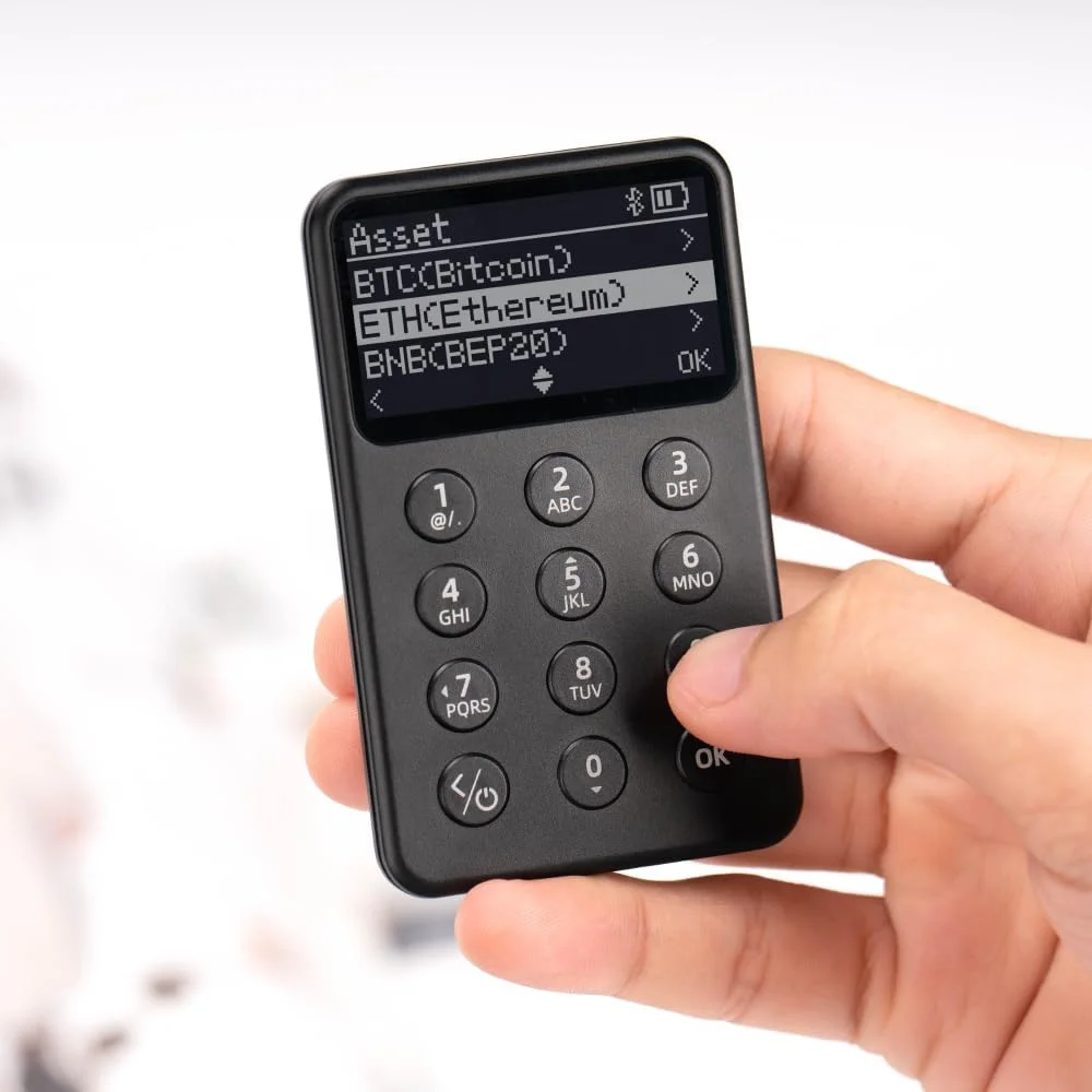 کیف پول سخت افزاری ارز دیجیتال سیف پال X1، متن باز با بلوتوث، ذخیره سرد برای بیت کوین، اتریوم، سولانا و توکن ها و NFT های بیشتر، کلید خصوصی امن، عبارت یادآور در کیف پول سرد