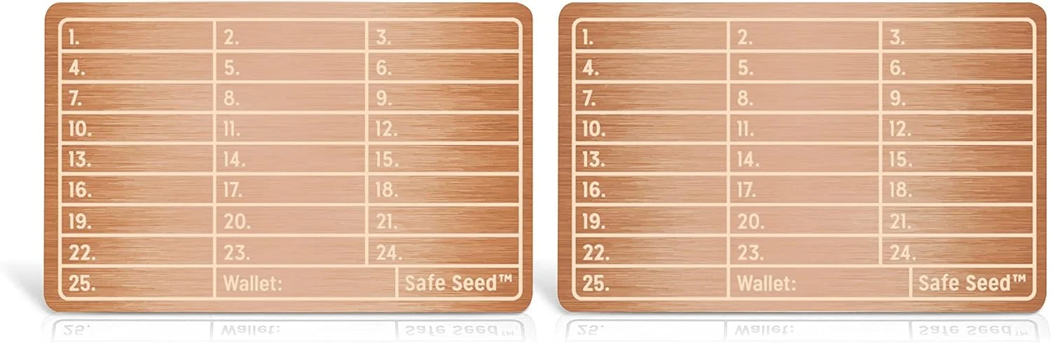 صفحه فلزی برای ذخیره عبارات بازیابی ارز دیجیتال - نسخه مسی ضخیم تر - مناسب بیت کوین، اتریوم، سولانا و سایر ارزهای دیجیتال - بسته 2 عددی صفحه فلزی برای ذخیره عبارات بازیابی ارز دیجیتال - نسخه مسی ضخیم تر - مناسب بیت کوین، اتریوم، سولانا و سایر ارزهای دیجیتال - بسته 2 عددی