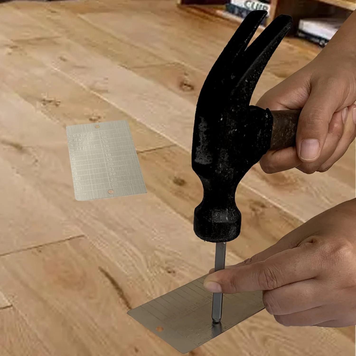 کیف پول استیل ضد زنگ 11 در 1 برای ارز دیجیتال بیت کوین با مُهرهای فلزی، کیف ضد آب و ضد حریق، قلم حکاکی برای پشتیبان گیری از عبارت بازیابی ارزهای دیجیتال سازگار با سخت افزار BIP39