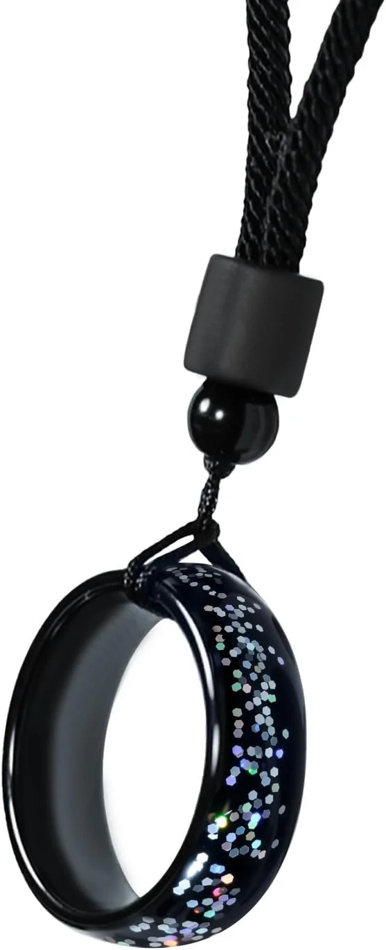 حلقه و گردنبند کیف پول سرد ارز دیجیتال، کیف پول سرد تراشه ایمن، فضای ذخیره سازی رمزگذاری شده، زیرکونیوم ضد آب قابل پوشیدن برای ارزهای مختلف مانند بیت کوین، اتریوم و غیره