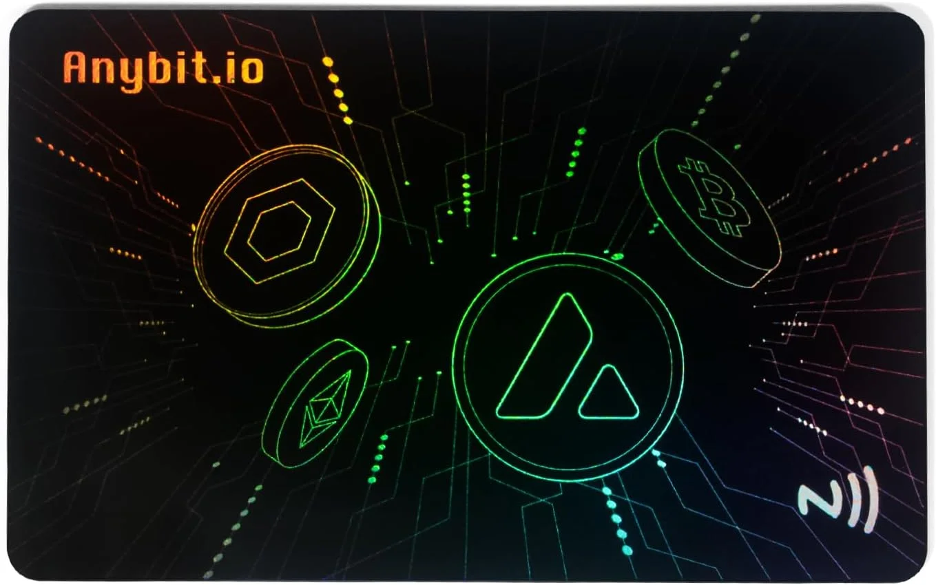 کارت کیف پول سرد ذخیره سازی کریپتو، کیف پول سرد تراشه امن، ذخیره سازی رمزگذاری شده، کارت ضد آب برای ارزهای متعدد مانند بیت کوین، اتریوم و غیره - 1 عدد