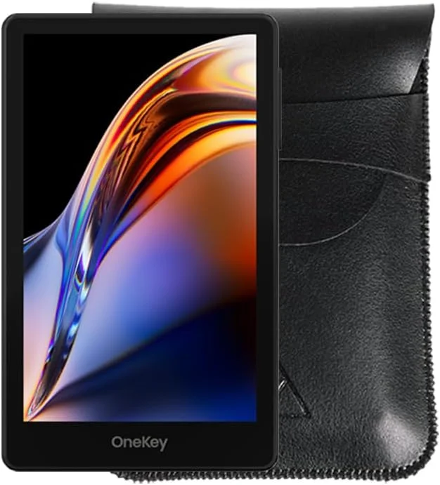 کیف پول سخت افزاری ارز دیجیتال با صفحه نمایش 3.5 اینچی IPS، 4 تراشه امنیتی EAL6+، مبتنی بر QR و دارای شکاف هوا، پشتیبانی از شارژ بی سیم اثر انگشت، طراحی آلیاژ آلومینیوم و پشت شیشه ای مات (مشکی)