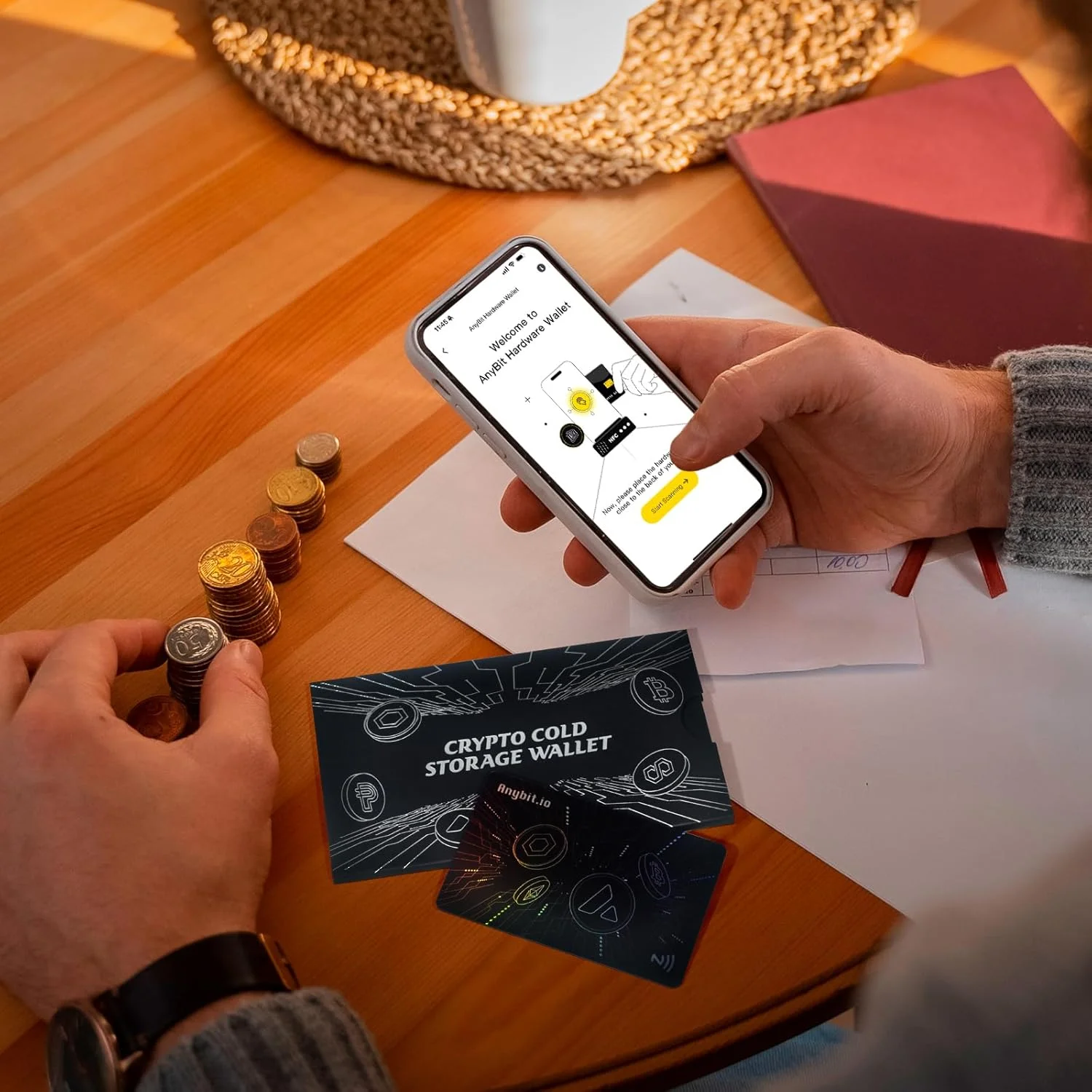 کارت کیف پول سرد ذخیره سازی کریپتو، کیف پول سرد تراشه امن، ذخیره سازی رمزگذاری شده، کارت ضد آب برای ارزهای متعدد مانند بیت کوین، اتریوم و غیره - 1 عدد