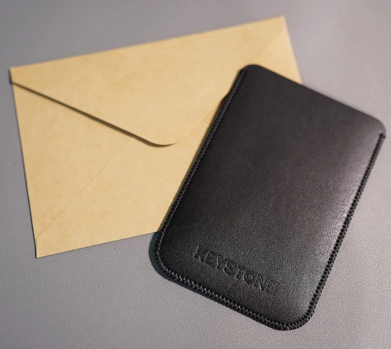 کیف سخت افزاری کریپتو کی استون، کیف چرمی PU مشکی، کیف محافظ ممتاز، مناسب برای کی استون پرو و کی استون اسنشیال