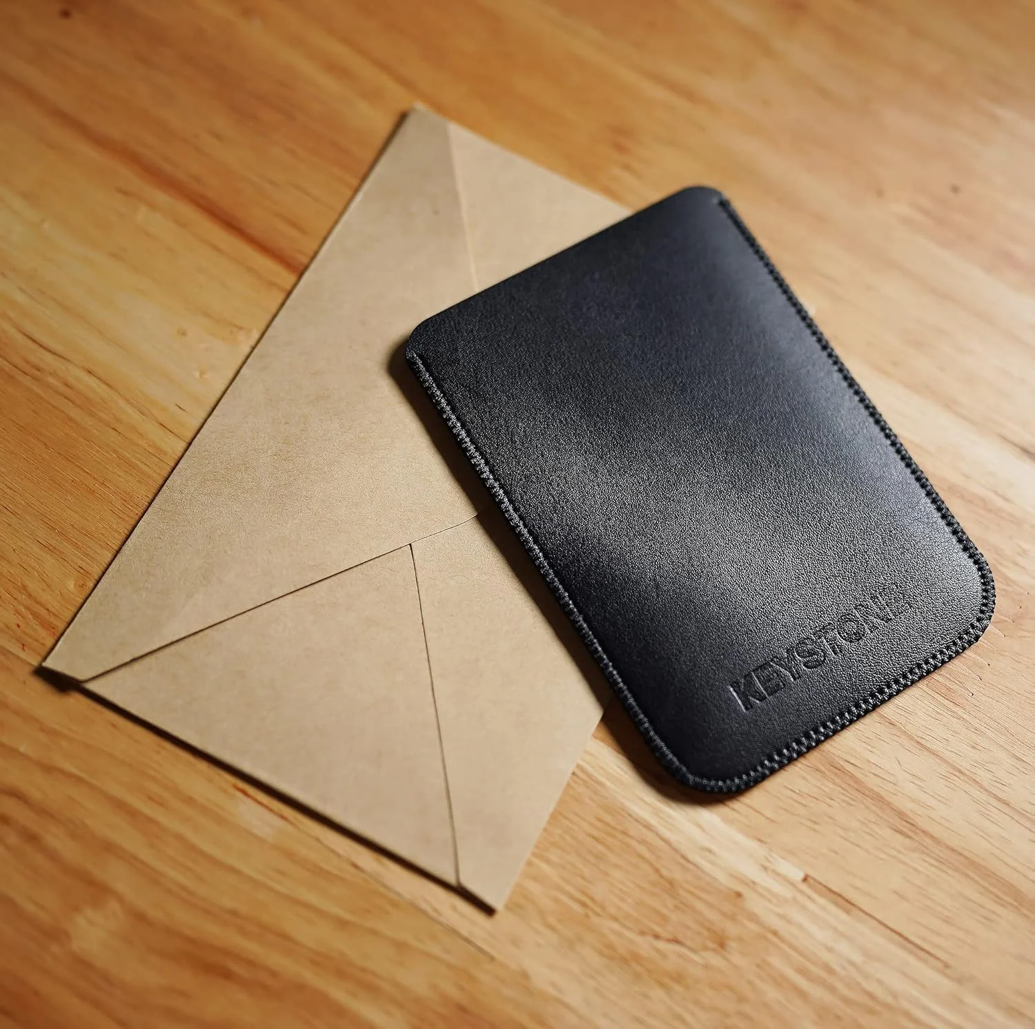 کیف سخت افزاری کریپتو کی استون، کیف چرمی PU مشکی، کیف محافظ ممتاز، مناسب برای کی استون پرو و کی استون اسنشیال