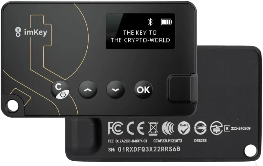 کیف پول سخت افزاری ارز دیجیتال imKey Pro، سطح امنیتی CC EAL 6+، عملکرد آفلاین، چند امنیتی، ذخیره ایمن ارزهای دیجیتال شما (اتریوم، بیت کوین، لایت کوین و غیره)، NFTها، لایه 2، EVM
