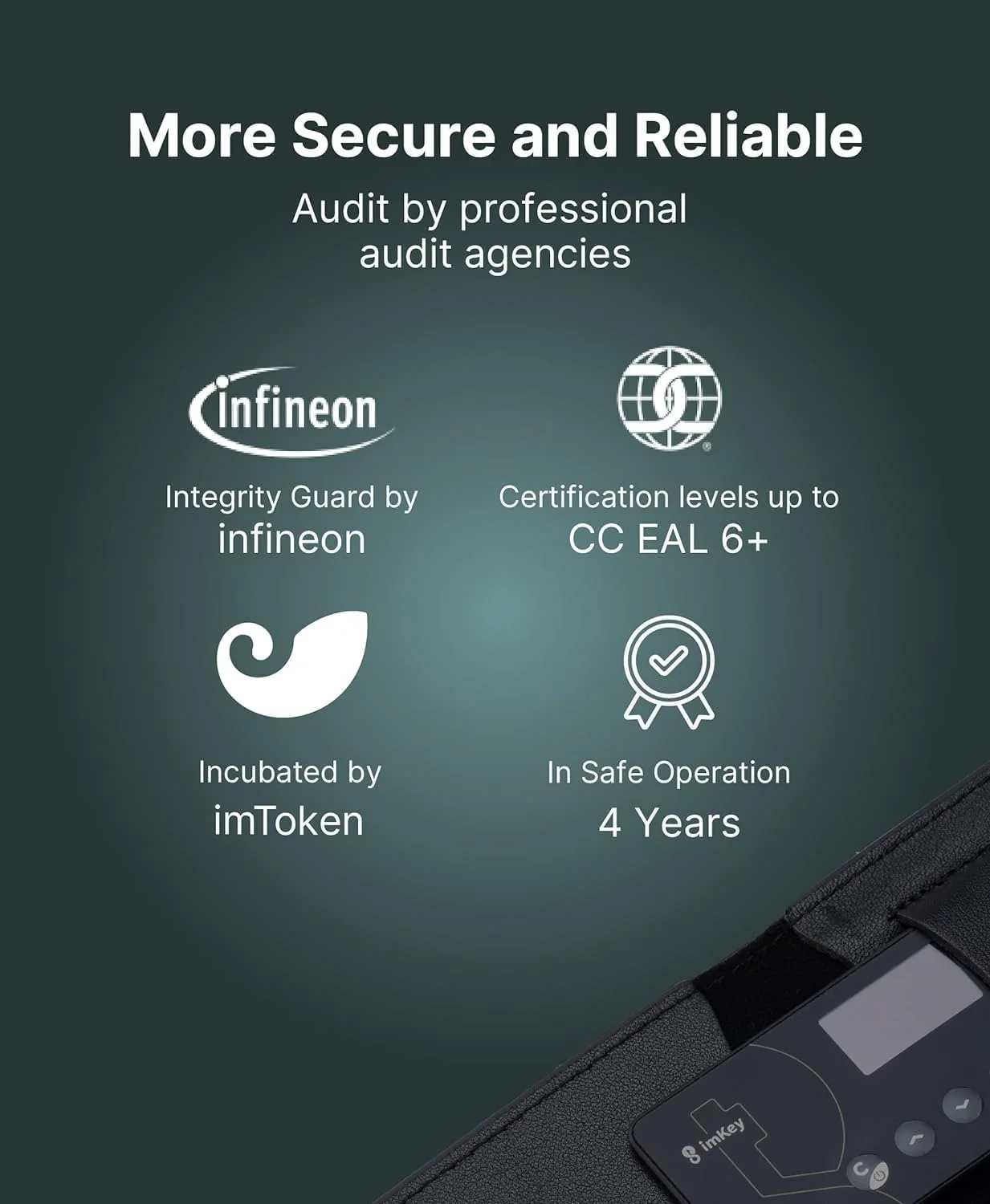 کیف پول سخت افزاری ارز دیجیتال imKey Pro، سطح امنیتی CC EAL 6+، عملکرد آفلاین، چند امنیتی، ذخیره ایمن ارزهای دیجیتال شما (اتریوم، بیت کوین، لایت کوین و غیره)، NFTها، لایه 2، EVM کیف پول سخت افزاری ارز دیجیتال imKey Pro، سطح امنیتی CC EAL 6+، عملکرد آفلاین، چند امنیتی، ذخیره ایمن ارزهای دیجیتال شما (اتریوم، بیت کوین، لایت کوین و غیره)، NFTها، لایه 2، EVM
