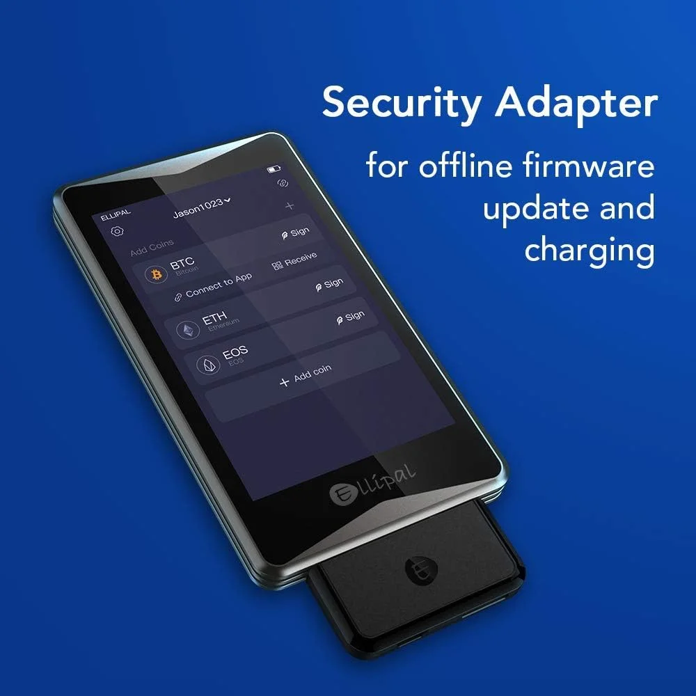 کیف پول سخت افزاری ارز دیجیتال ELLIPAL Titan - کیف پول سرد، پشتیبانی از چند ارز و توکن، ضد جداسازی و دستکاری، ایزوله از اینترنت، تبادل و تجارت آسان، پشتیبانی از BTC XRP ETH USDT و توکن های بیشتر