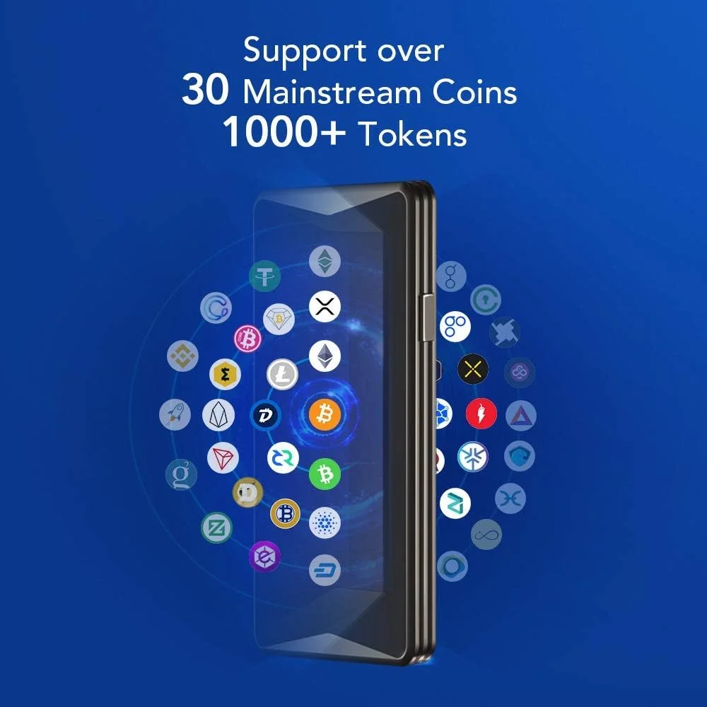 کیف پول سخت افزاری ارز دیجیتال ELLIPAL Titan - کیف پول سرد، پشتیبانی از چند ارز و توکن، ضد جداسازی و دستکاری، ایزوله از اینترنت، تبادل و تجارت آسان، پشتیبانی از BTC XRP ETH USDT و توکن های بیشتر