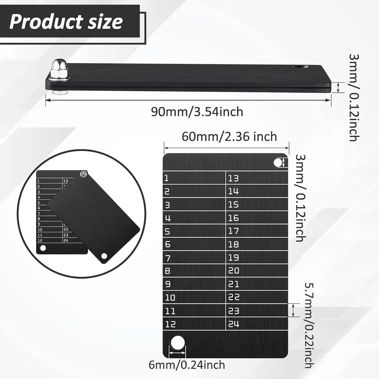 کیف پول استیل Hotop با 4 صفحه برای ذخیره سازی عبارات بازیابی ارز دیجیتال، سازگار با سخت افزار BIP39 (مشکی)