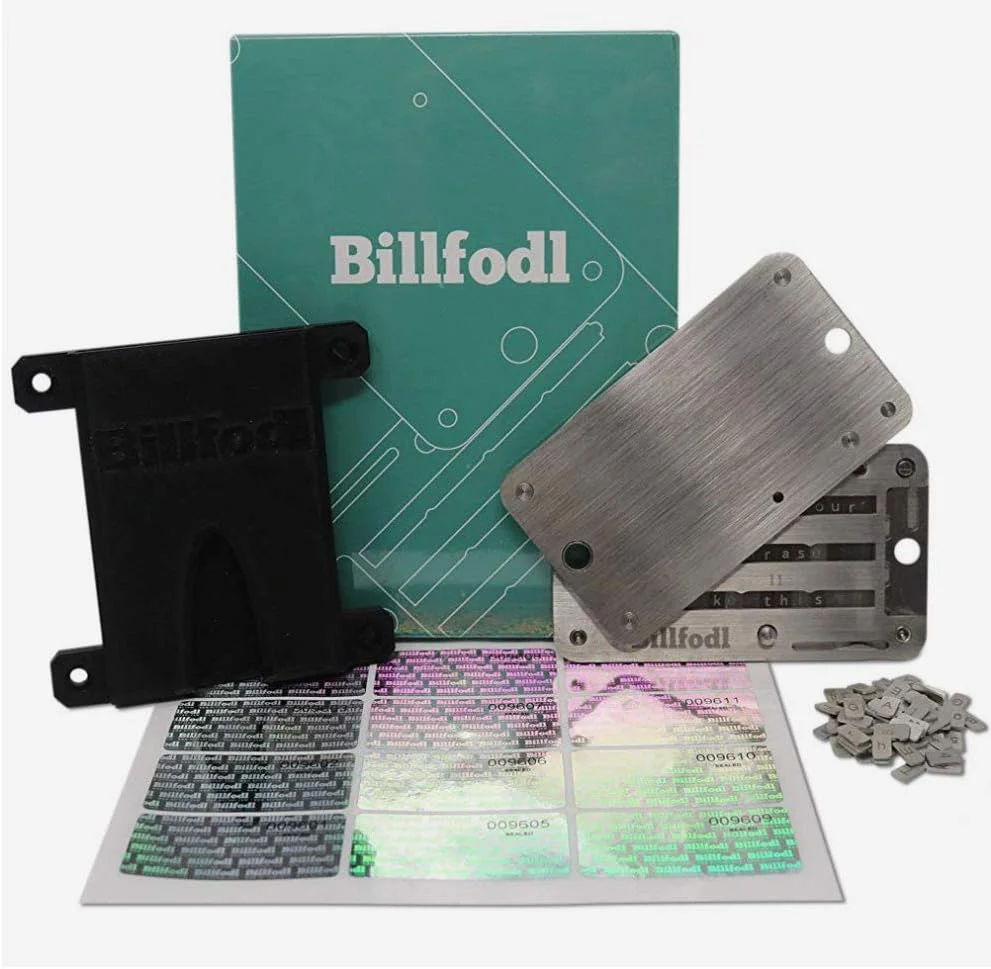 مجموعه HODL از BillFodl (شامل 1 واحد اصلی، 1 مجموعه برچسب ضد دستکاری، 1 نگهدارنده Fodl) | کیف پول بیت کوین، اتریوم و ارز دیجیتال - پشتیبان گیری کیف پول سخت افزاری برای کیف پول های رمزنگاری مجموعه HODL از BillFodl (شامل 1 واحد اصلی، 1 مجموعه برچسب ضد دستکاری، 1 نگهدارنده Fodl) | کیف پول بیت کوین، اتریوم و ارز دیجیتال - پشتیبان گیری کیف پول سخت افزاری برای کیف پول های رمزنگاری