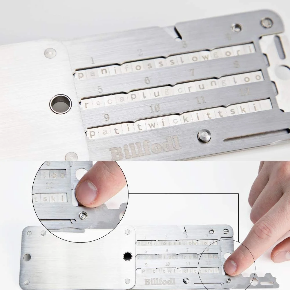 پشتیبان گیری کیف پول سخت افزاری استیل بیت کوین و کریپتو - پشتیبان گیری کیف پول سرد سازگار با تمام کیف پول های اصلی کریپتو