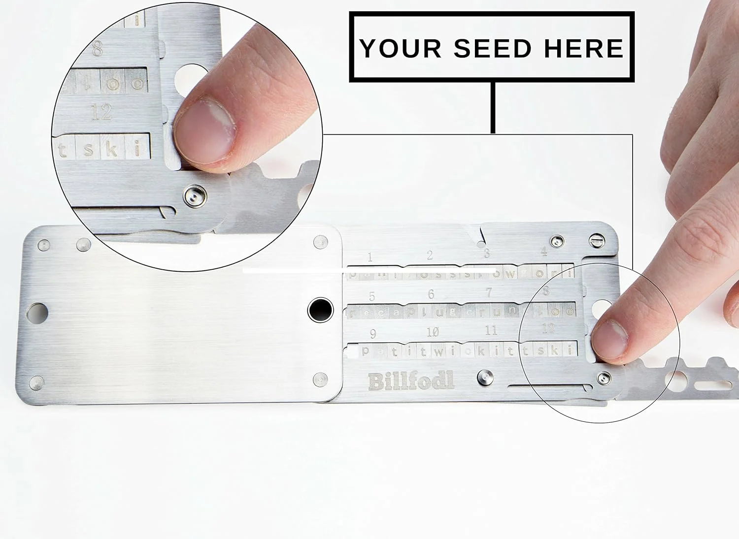 مجموعه HODL از BillFodl (شامل 1 واحد اصلی، 1 مجموعه برچسب ضد دستکاری، 1 نگهدارنده Fodl) | کیف پول بیت کوین، اتریوم و ارز دیجیتال - پشتیبان گیری کیف پول سخت افزاری برای کیف پول های رمزنگاری