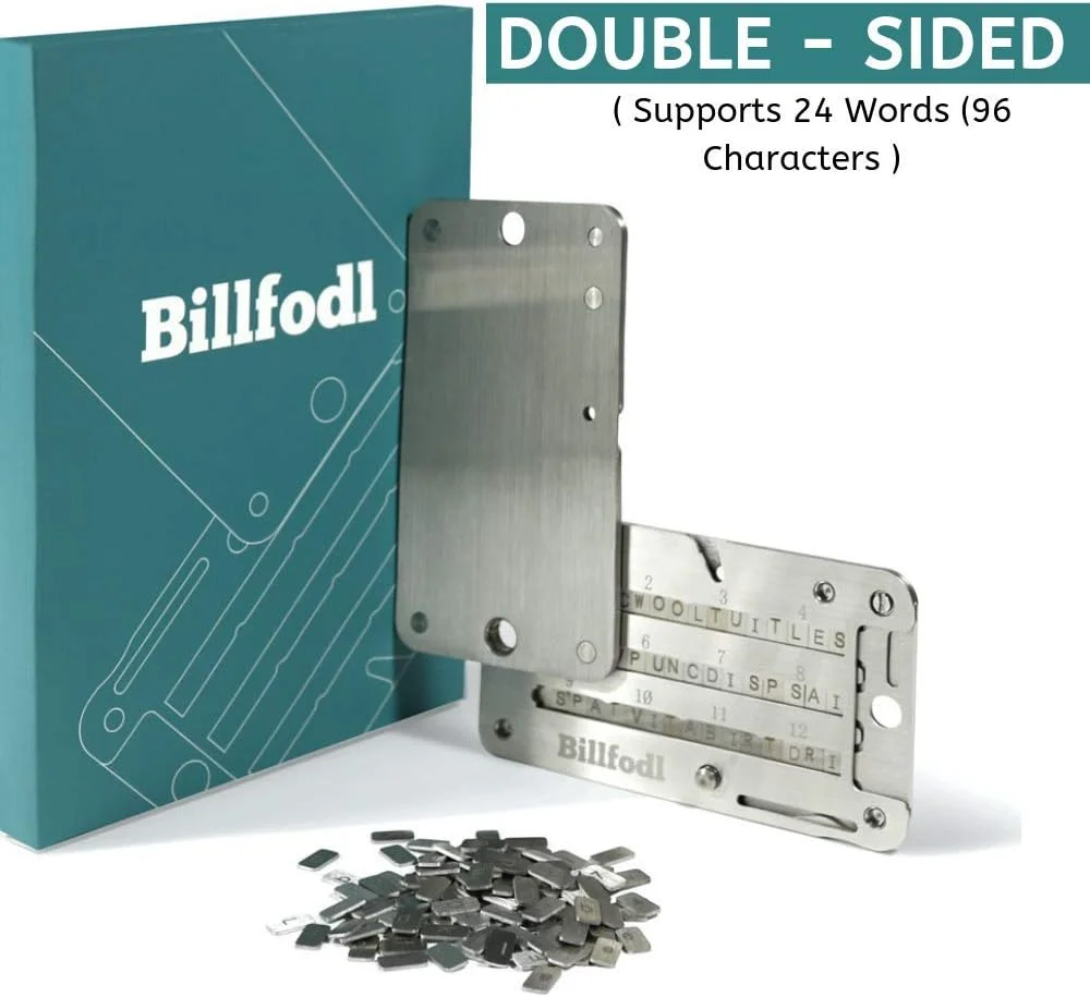 مجموعه HODL از BillFodl (شامل 1 واحد اصلی، 1 مجموعه برچسب ضد دستکاری، 1 نگهدارنده Fodl) | کیف پول بیت کوین، اتریوم و ارز دیجیتال - پشتیبان گیری کیف پول سخت افزاری برای کیف پول های رمزنگاری