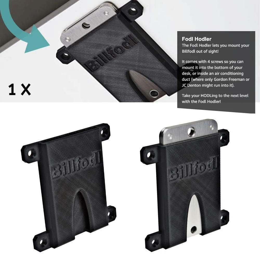 مجموعه HODL از BillFodl (شامل 1 واحد اصلی، 1 مجموعه برچسب ضد دستکاری، 1 نگهدارنده Fodl) | کیف پول بیت کوین، اتریوم و ارز دیجیتال - پشتیبان گیری کیف پول سخت افزاری برای کیف پول های رمزنگاری