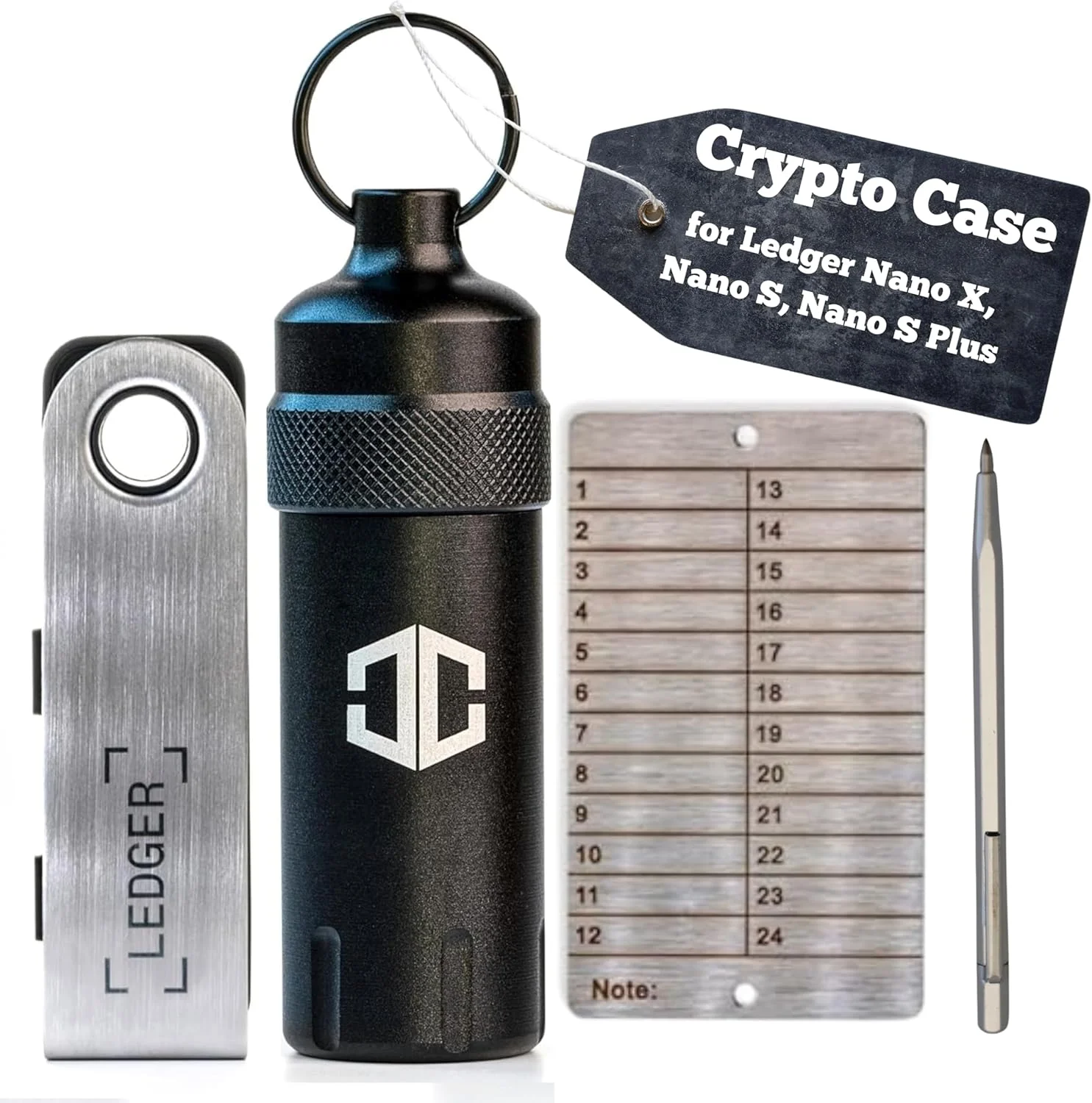 کیف آلومینیومی ضد آب برای لجر نانو ایکس، نانو اس، نانو اس پلاس - ضد ضربه، کیف پول سخت افزاری سرد قابل حمل برای لجر - شامل صفحه یادداشت عبارت بازیابی ۲۴ کلمه ای و قلم حکاکی کیف آلومینیومی ضد آب برای لجر نانو ایکس، نانو اس، نانو اس پلاس - ضد ضربه، کیف پول سخت افزاری سرد قابل حمل برای لجر - شامل صفحه یادداشت عبارت بازیابی ۲۴ کلمه ای و قلم حکاکی