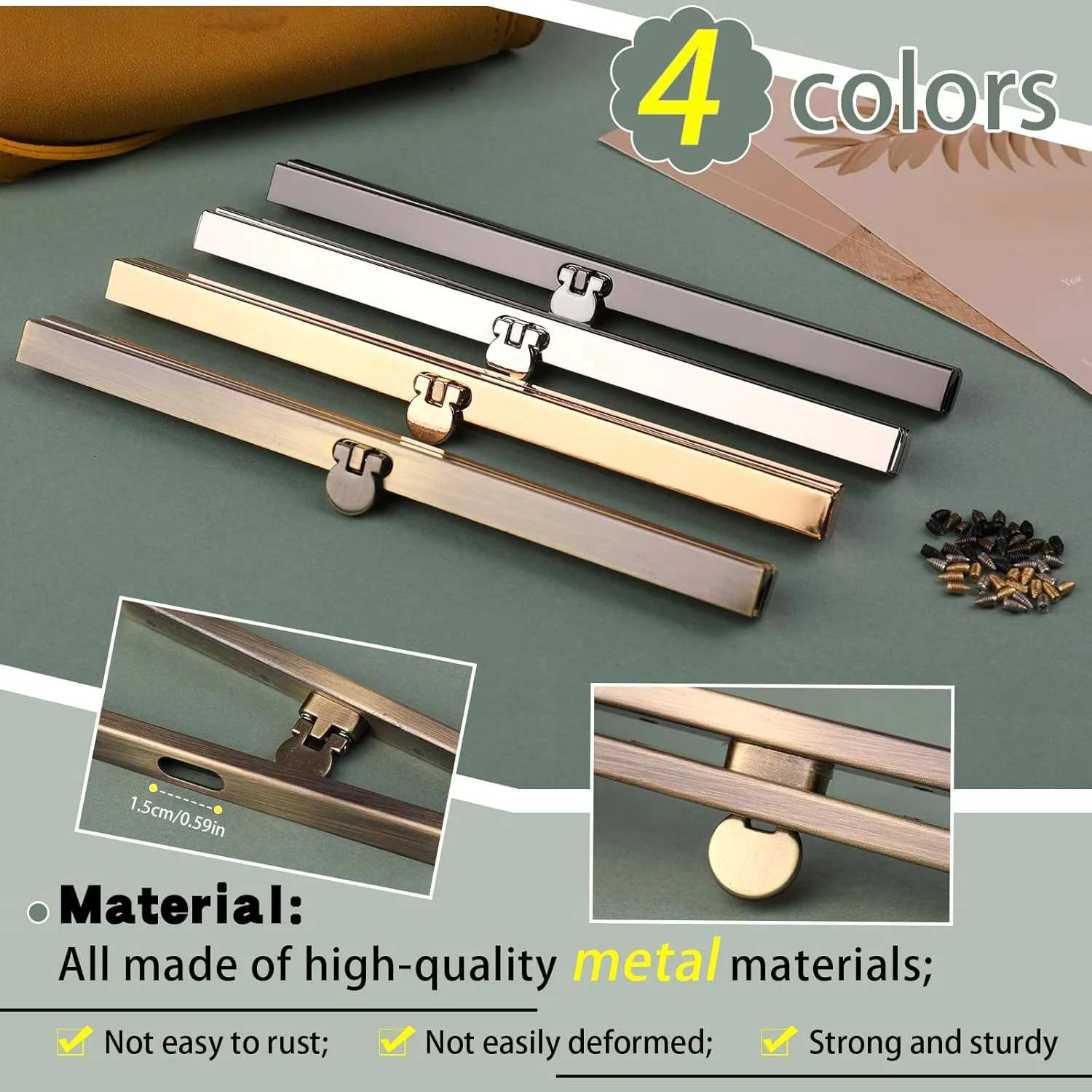 گیره کیف BUTUZE، گیره فلزی کیف دستی 19 سانتیمتری، گیره کیف پول سکهای، قاب کیف پول قفلی، قاب کلاچ، یراق کیف، قاب فلزی کیف پول صاف، لوازم ساخت کیف گیره کیف BUTUZE، گیره فلزی کیف دستی 19 سانتیمتری، گیره کیف پول سکهای، قاب کیف پول قفلی، قاب کلاچ، یراق کیف، قاب فلزی کیف پول صاف، لوازم ساخت کیف