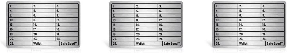 کیف پول فلزی دانه امن، نسخه استیل ضد زنگ، صفحه فلزی حک شده برای ذخیره سرد عبارات بازیابی 12-25 کلمه ای بیت کوین اتریوم ETH، بسته 3 عددی کیف پول فلزی دانه امن، نسخه استیل ضد زنگ، صفحه فلزی حک شده برای ذخیره سرد عبارات بازیابی 12-25 کلمه ای بیت کوین اتریوم ETH، بسته 3 عددی