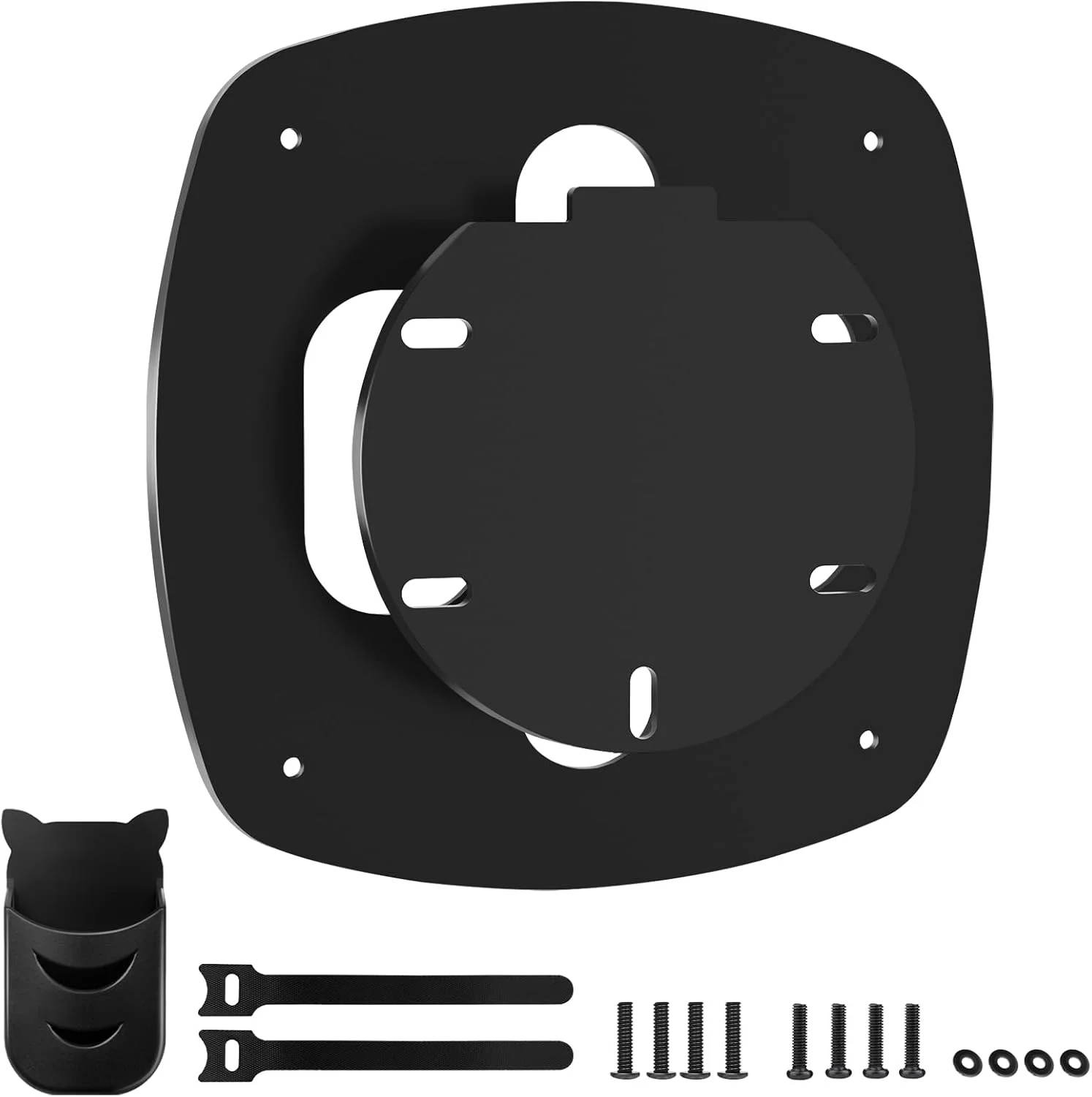 آداپتور VESA سازگار با مانیتورهای سری Samsung Odyssey G6/G7 سایز 27 و 32 اینچ، مشکی، پایه دیواری متحرک برای مانیتورهای خمیده 27 و 32 اینچ سامسونگ به همراه نگهدارنده قلم و بست کابل