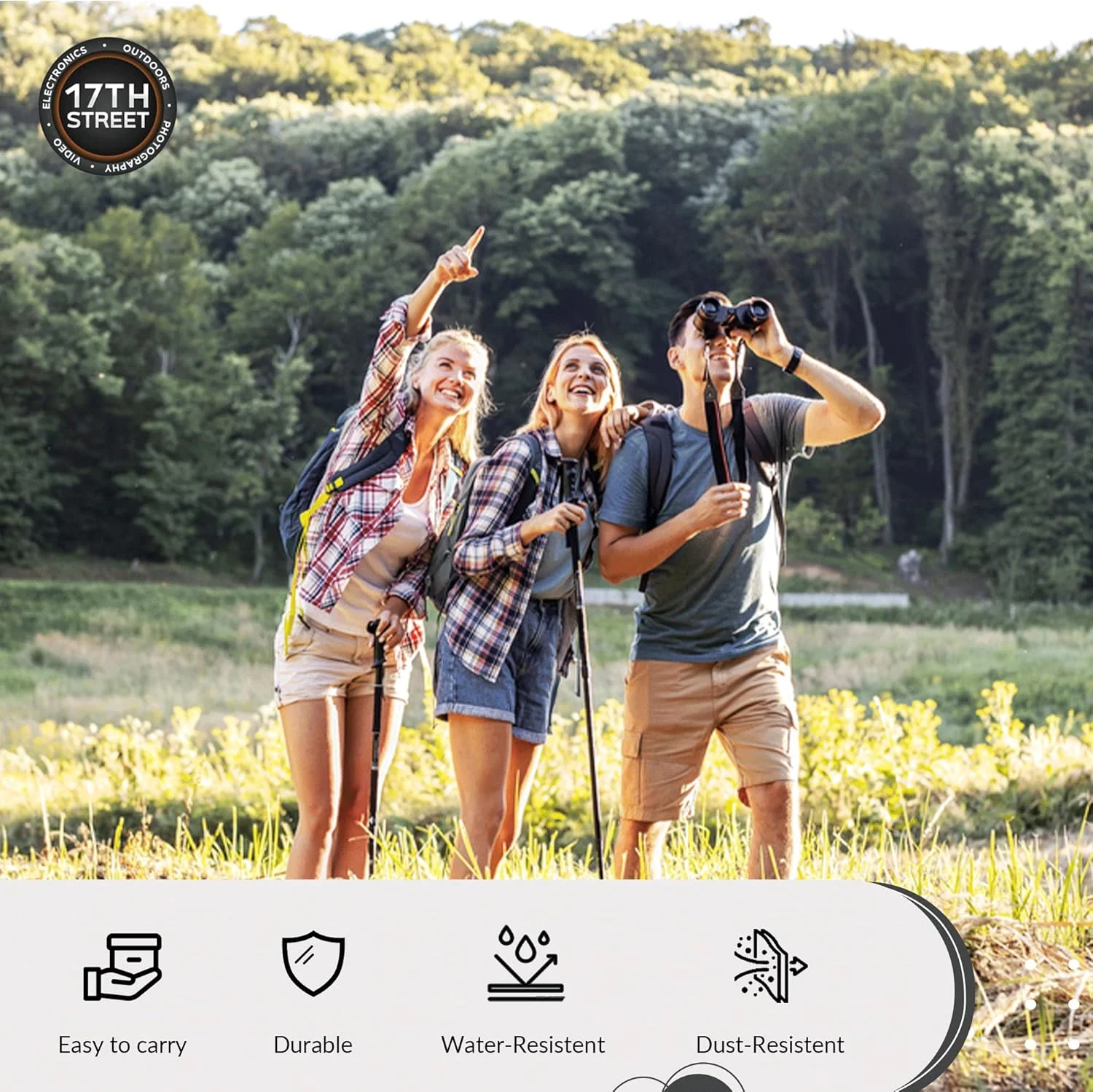 دوربین دوچشمی ضدآب نیکون PROSTAFF P7 8x30 برای بزرگسالان | دوربین دوچشمی مسافرتی کوچک و جمع و جور برای تماشای پرندگان | بند هارنس دوربین دوچشمی، سیستم تمیز کننده قلم لنز و مجموعه چراغ قوه