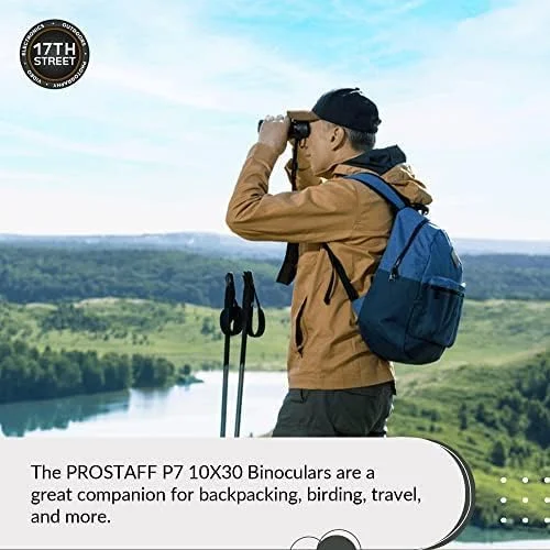 دوربین دوچشمی ضدآب نیکون PROSTAFF P7 10x30 برای بزرگسالان | دوربین دوچشمی مسافرتی کوچک و جمع و جور برای تماشای پرندگان | بند هارنس دوربین دوچشمی، سیستم تمیز کننده قلم لنز و مجموعه چراغ قوه دوربین دوچشمی ضدآب نیکون PROSTAFF P7 10x30 برای بزرگسالان | دوربین دوچشمی مسافرتی کوچک و جمع و جور برای تماشای پرندگان | بند هارنس دوربین دوچشمی، سیستم تمیز کننده قلم لنز و مجموعه چراغ قوه