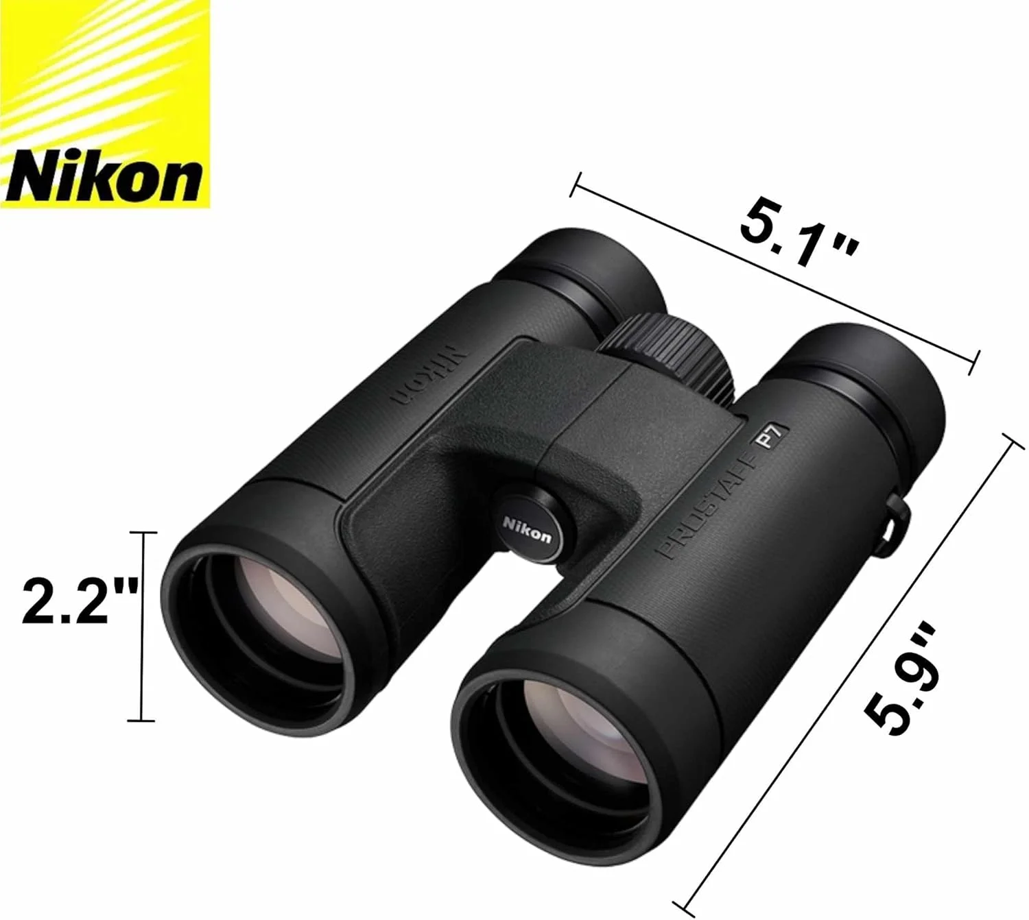 دوربین دوچشمی نیکون PROSTAFF P7 10x42 (16773) مشکی به همراه قلم تمیز کننده لنز و پارچه تمیز کننده، دوربین دوچشمی فشرده برای بزرگسالان برای شکار، تماشای پرندگان و لوازم ضروری پیاده روی، زوم