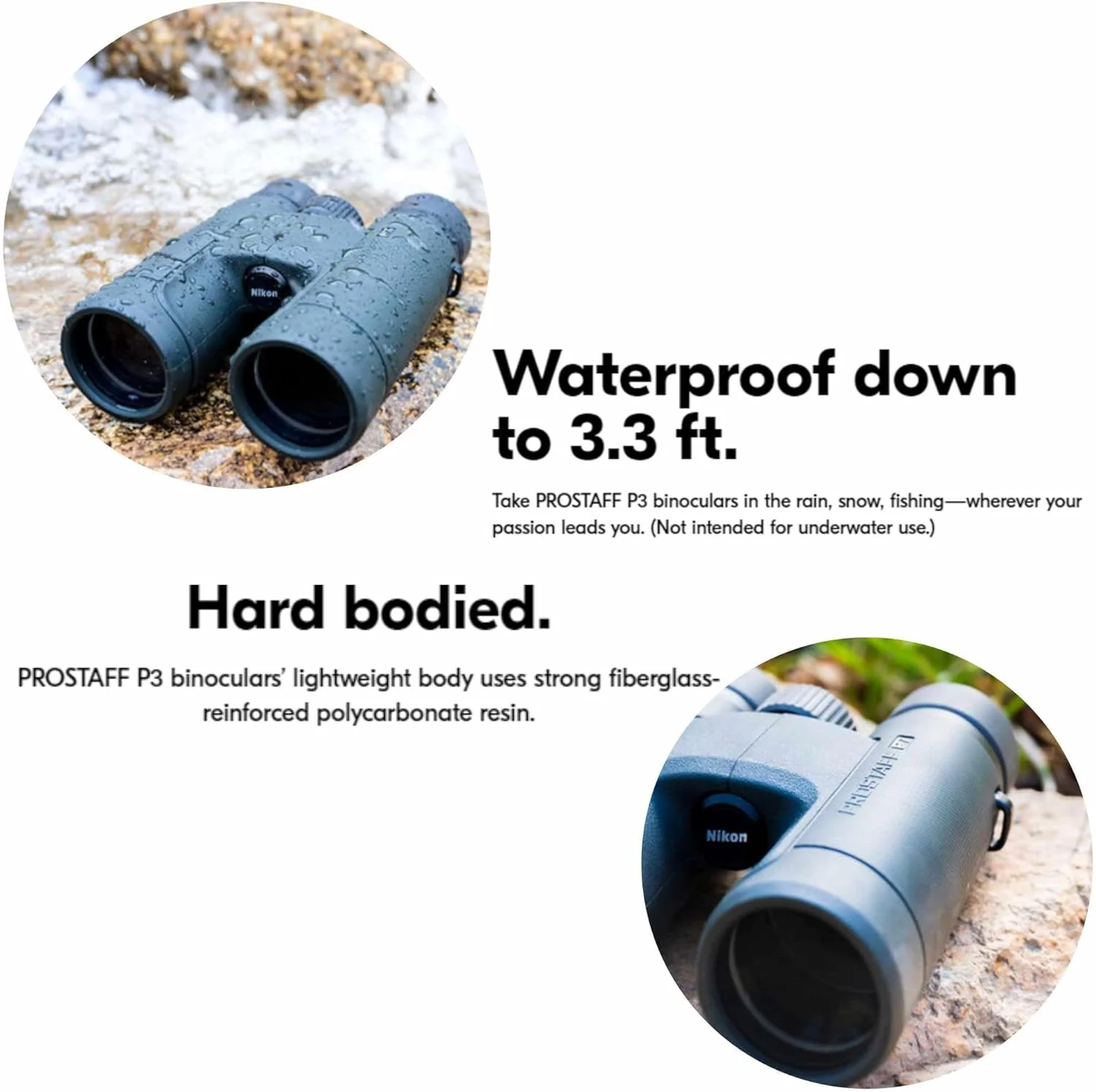 دوربین دوچشمی نیکون PROSTAFF P7 10x42 (16773) مشکی به همراه قلم تمیز کننده لنز و پارچه تمیز کننده، دوربین دوچشمی فشرده برای بزرگسالان برای شکار، تماشای پرندگان و لوازم ضروری پیاده روی، زوم