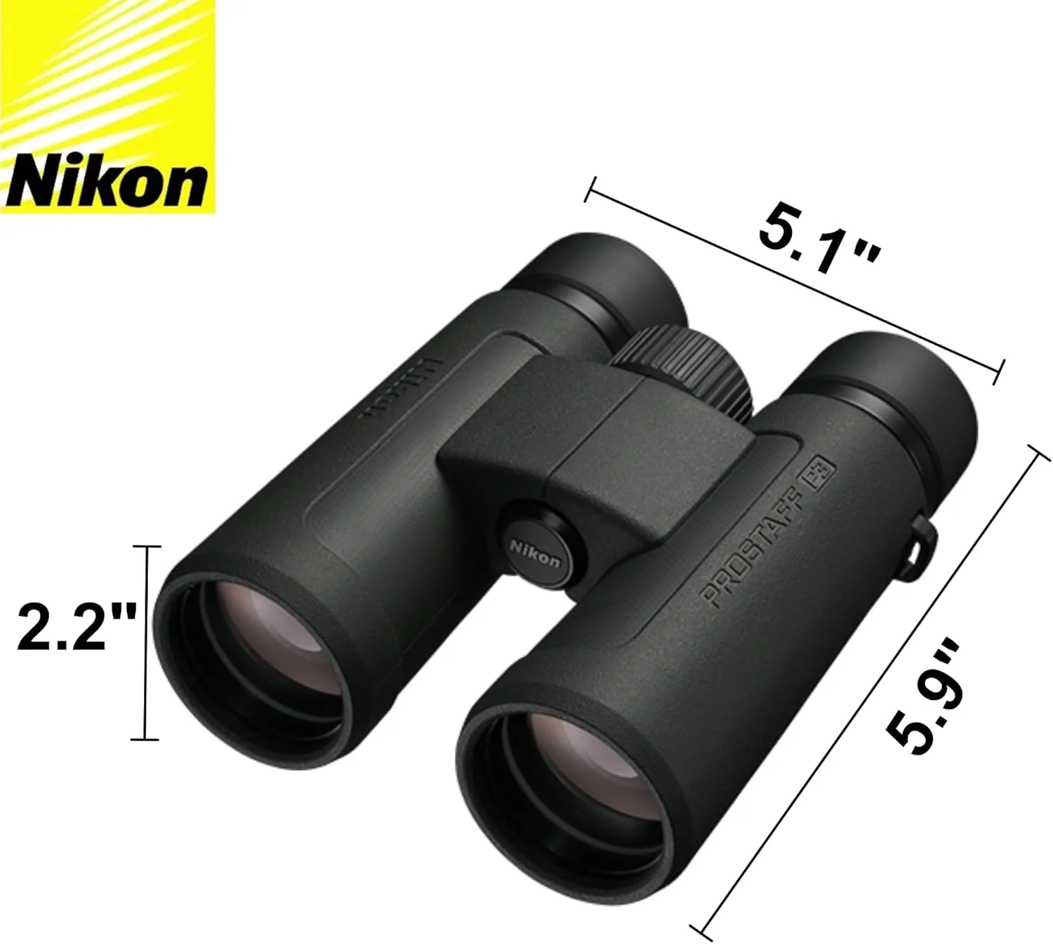 دوربین دوچشمی نیکون Prostaff P3 10x42 (16777) مشکی به همراه قلم تمیز کننده لنز و پارچه - دوربین دوچشمی قدرتمند و جمع و جور برای تماشا پرندگان و پیاده روی، زوم سبک وزن مسافرتی