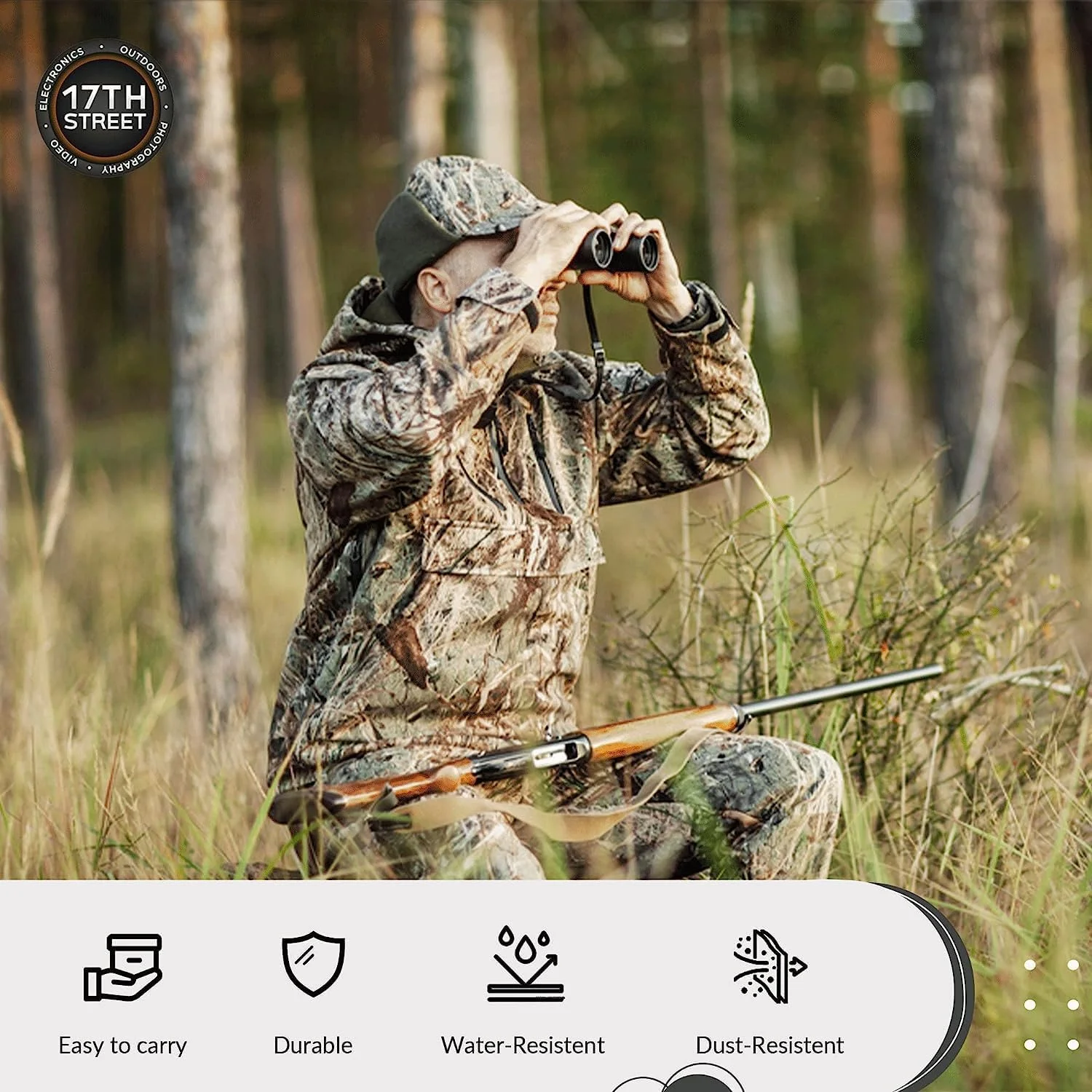 دوربین دوچشمی نیکون Monarch M7 10x42 مدل 16766 به همراه قلم تمیز کننده لنز، بند گردنی و چراغ قوه