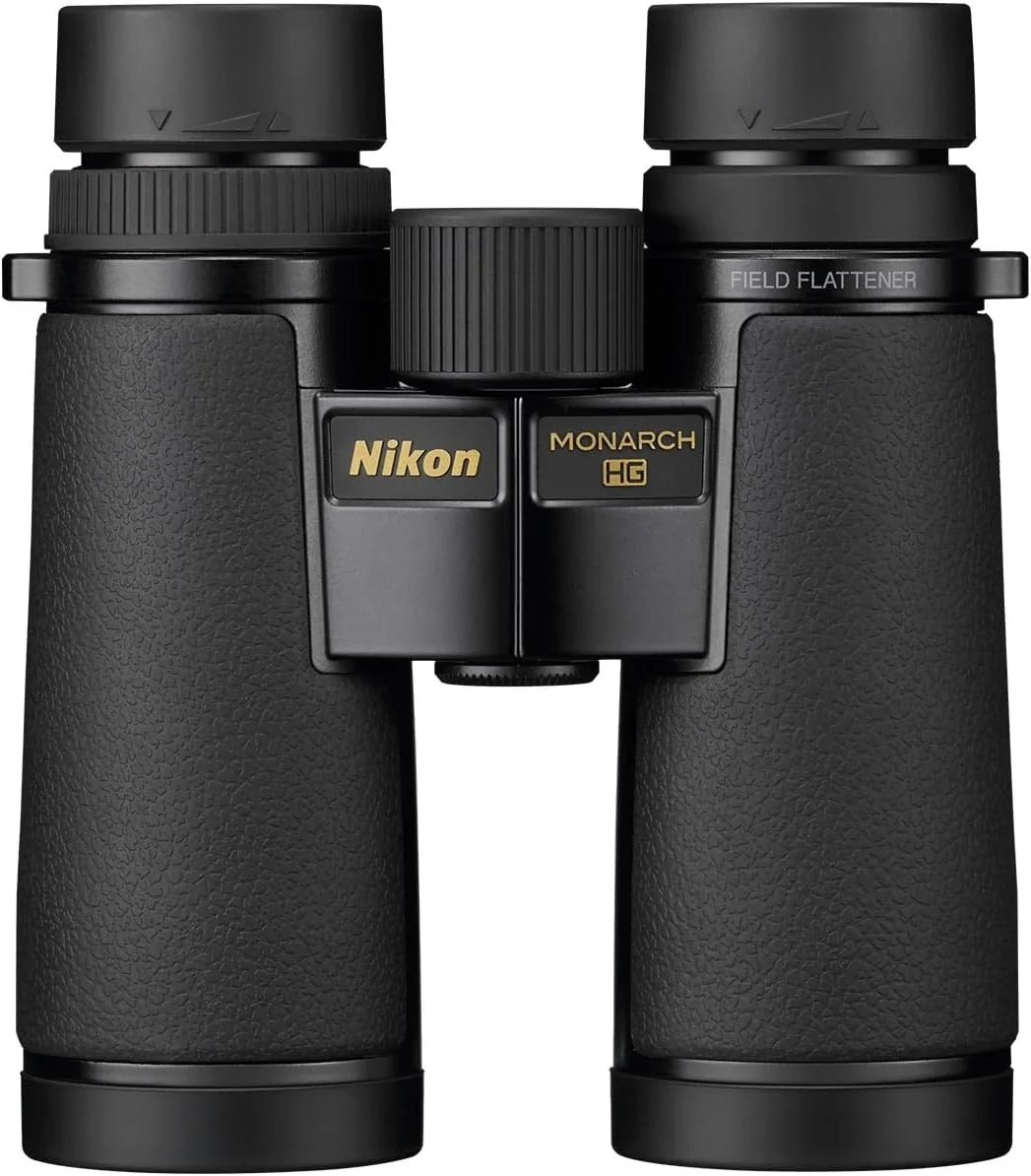 دوربین دوچشمی NIKON Monarch HG 8x42mm - میدان دید گسترده، لنزهای چند لایه روشن، دید با کیفیت بالا - دوربین دوچشمی سبک وزن ضد آب و ضد مه برای مشاهده طبیعت در فضای باز (16027)