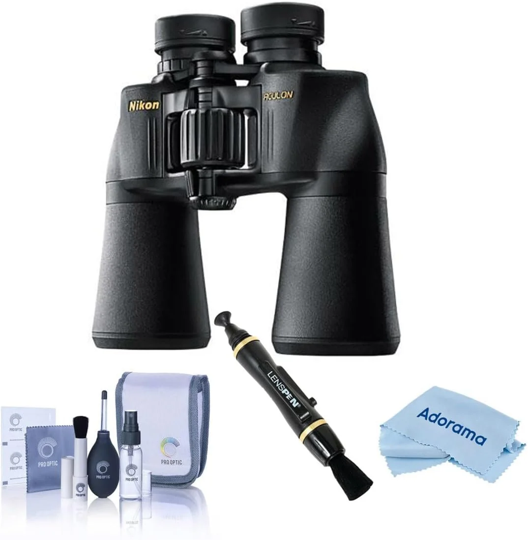 دوربین دوچشمی نیکون 16x50 Aculon A211 منشور Porro ضد آب، مشکی، همراه با کیت لوازم جانبی