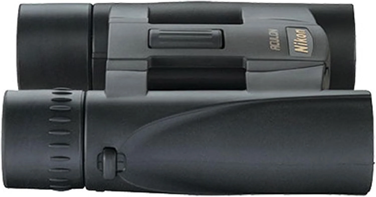 دوربین دوچشمی فشرده نیکون ACULON A30 10x25 - طراحی سبک وزن با لولای دوتایی، لنزهای چندلایه پوشش داده شده، فوکوس مرکزی روان، دستگیره ارگونومیک برای شکار، پیاده روی و ماجراجویی در فضای باز