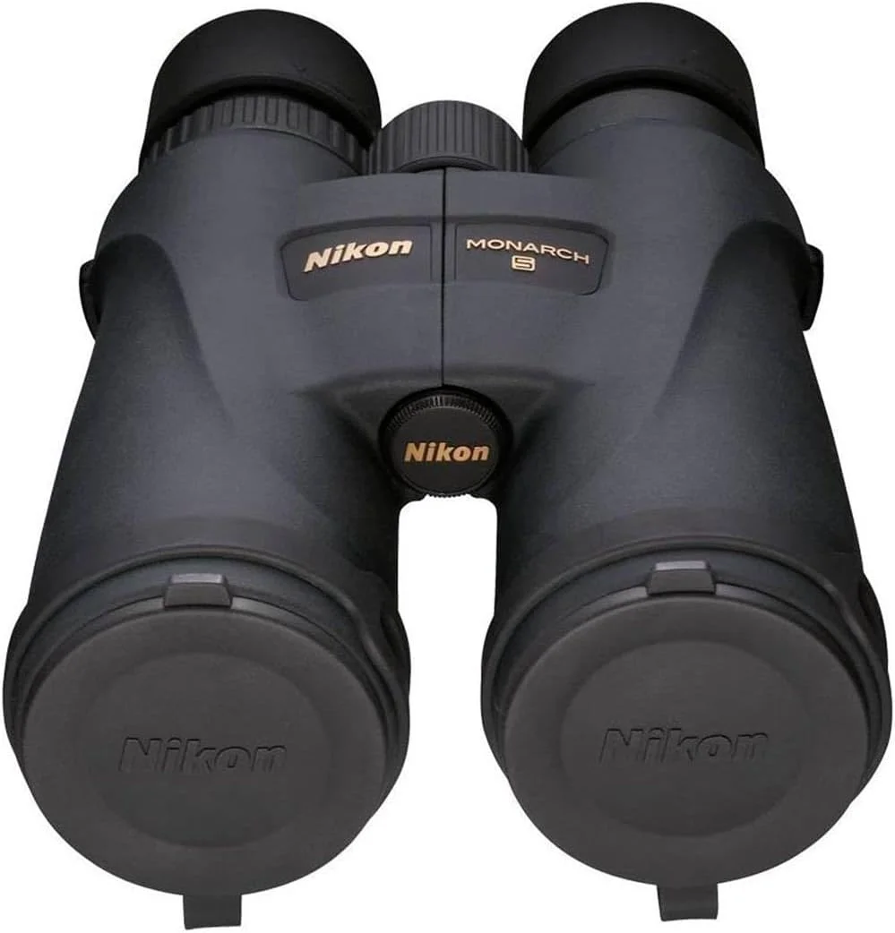 دوربین دوچشمی نیکون MONARCH 5 20x56 - لنزهای شیئی 56 میلی‌متری، انتقال نور بالا، اپتیک با پوشش چند لایه - مقاوم در برابر آب و مه، مقاوم در برابر ضربه، قابل نصب بر روی سه پایه، مناسب برای پیاده‌روی در فضای باز و شکار
