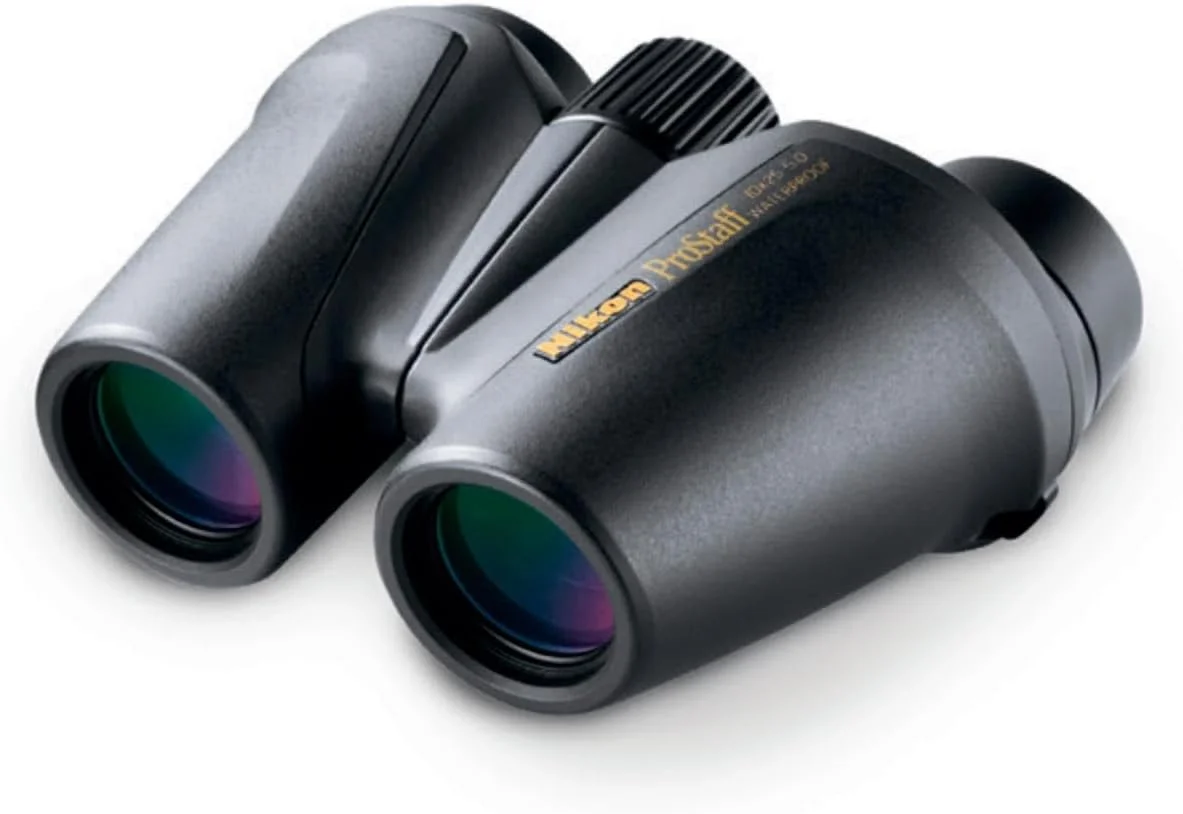 دوربین دوچشمی فشرده نیکون PROSTAFF 10X25 ATB (دوربین دوچشمی همه جا رو) | ضد آب، ضد مه، فاصله چشمی زیاد، پوشش لاستیکی، لنزهای پوشش داده شده چند لایه | مدل رسمی نیکون ایالات متحده آمریکا