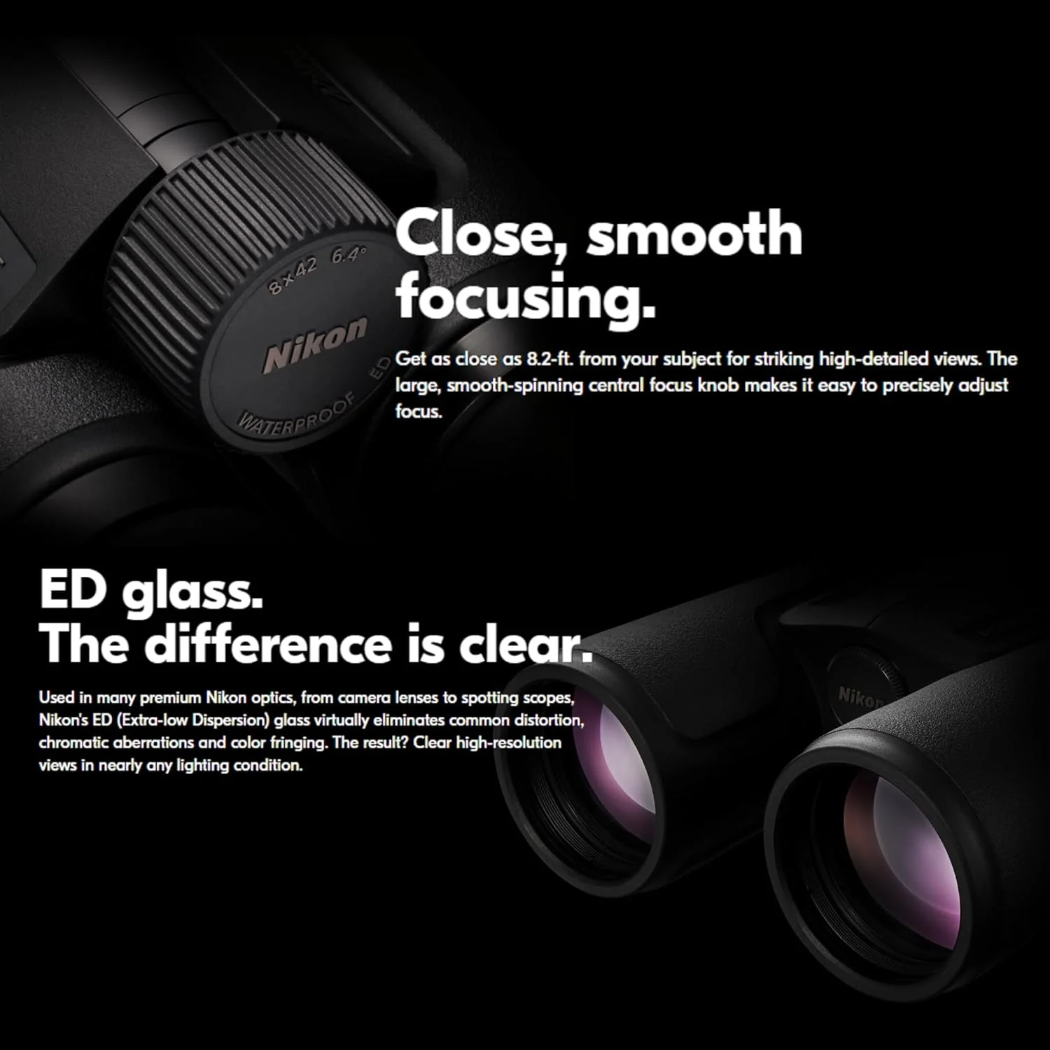 دوربین دوچشمی نیکون Monarch M5 12x42 (16769) مشکی به همراه قلم تمیز کننده لنز و پارچه تمیز کننده، دوربین دوچشمی فشرده برای بزرگسالان برای شکار، تماشای پرندگان و لوازم ضروری پیاده روی، اپتیک زوم سبک وزن مسافرتی