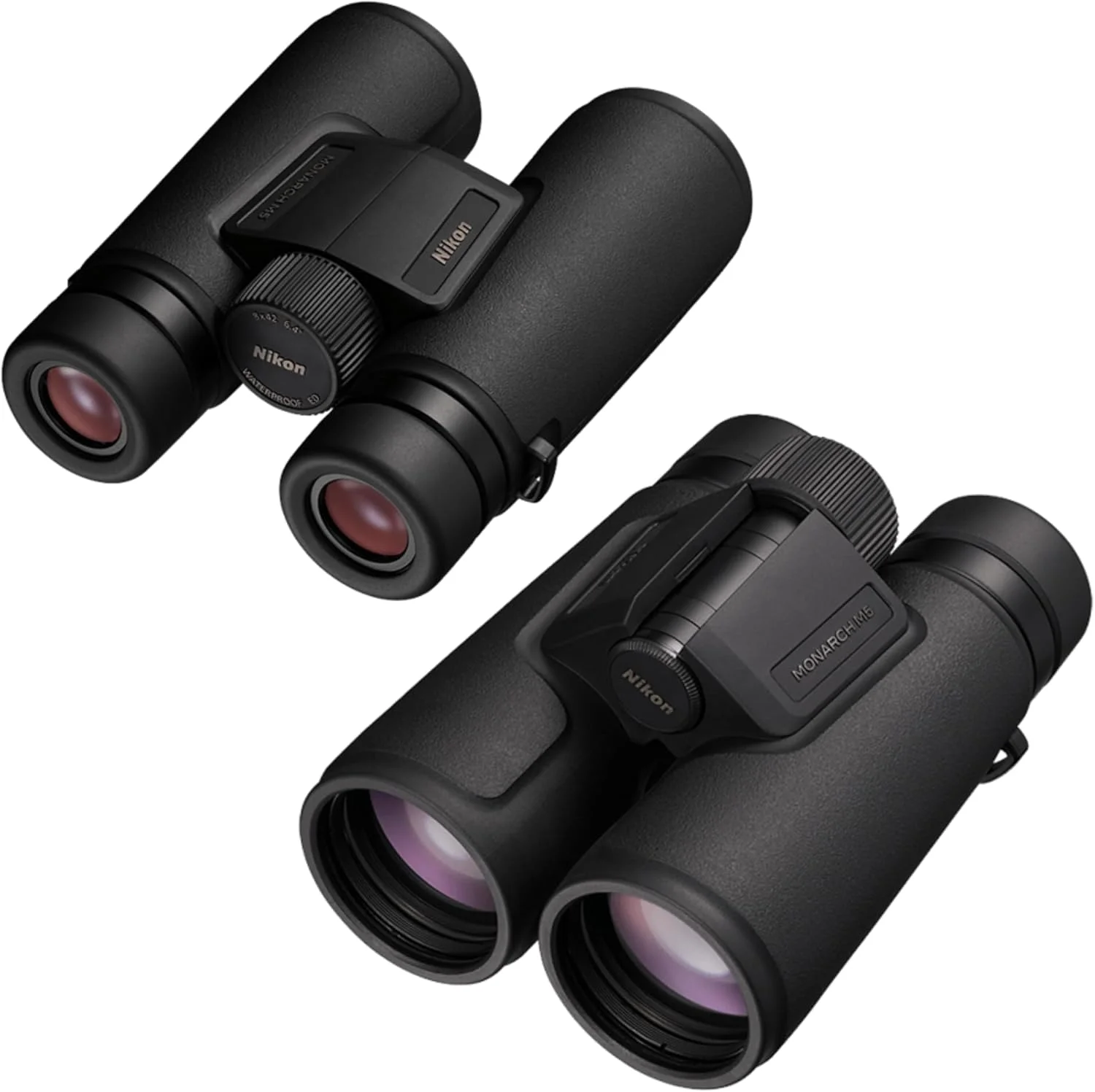دوربین دوچشمی نیکون Monarch M5 12x42 (16769) مشکی به همراه قلم تمیز کننده لنز و پارچه تمیز کننده، دوربین دوچشمی فشرده برای بزرگسالان برای شکار، تماشای پرندگان و لوازم ضروری پیاده روی، اپتیک زوم سبک وزن مسافرتی