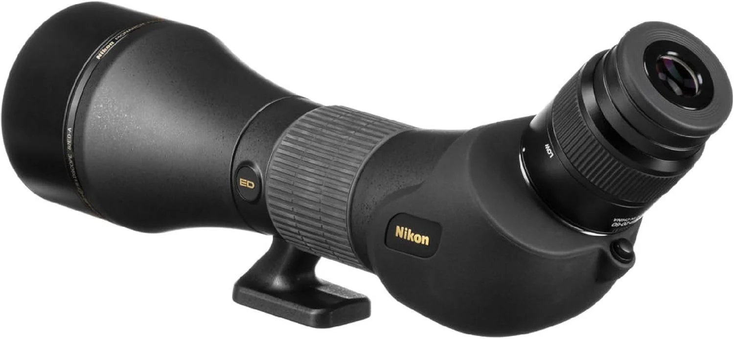 دوربین دیده‌بانی نیکون Monarch 20-60x82 ED - شیشه با پراکندگی بسیار کم، سیستم لنز تخت‌کننده میدان، دوربین دیده‌بانی ضد آب و ضد مه با کیفیت بالا، دید زاویه‌دار/مستقیم