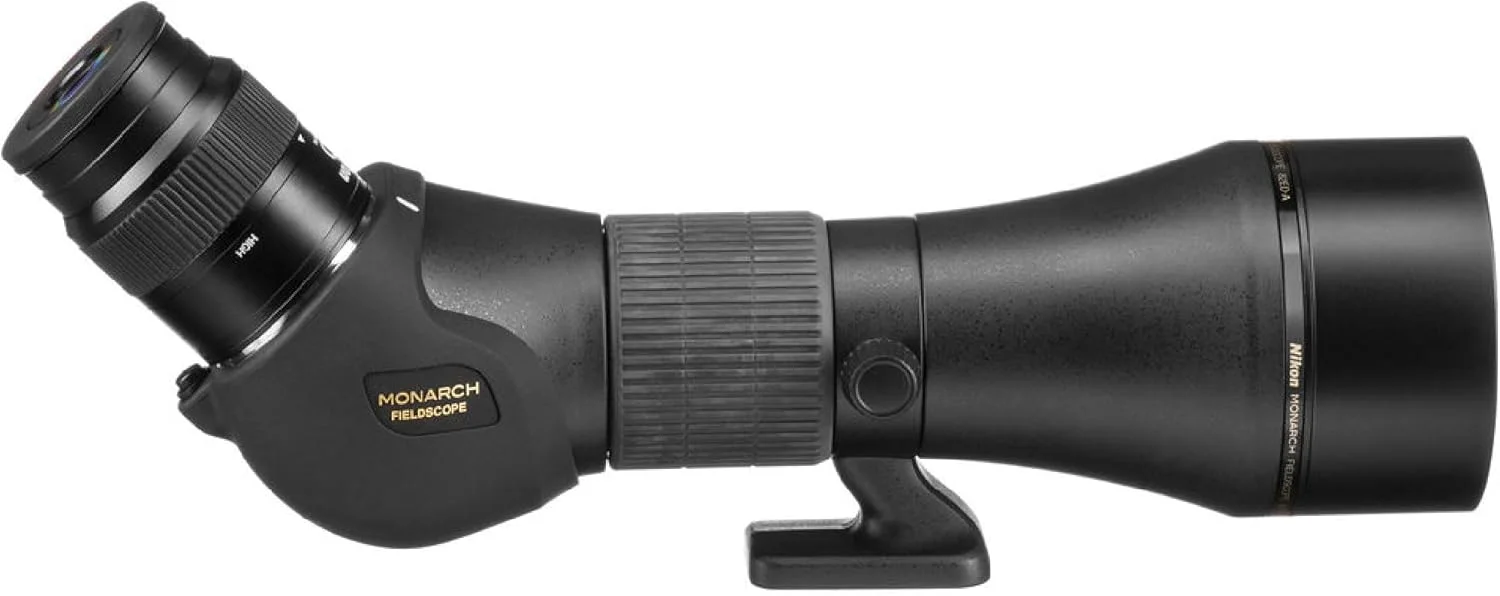 دوربین دیده‌بانی نیکون Monarch 20-60x82 ED - شیشه با پراکندگی بسیار کم، سیستم لنز تخت‌کننده میدان، دوربین دیده‌بانی ضد آب و ضد مه با کیفیت بالا، دید زاویه‌دار/مستقیم