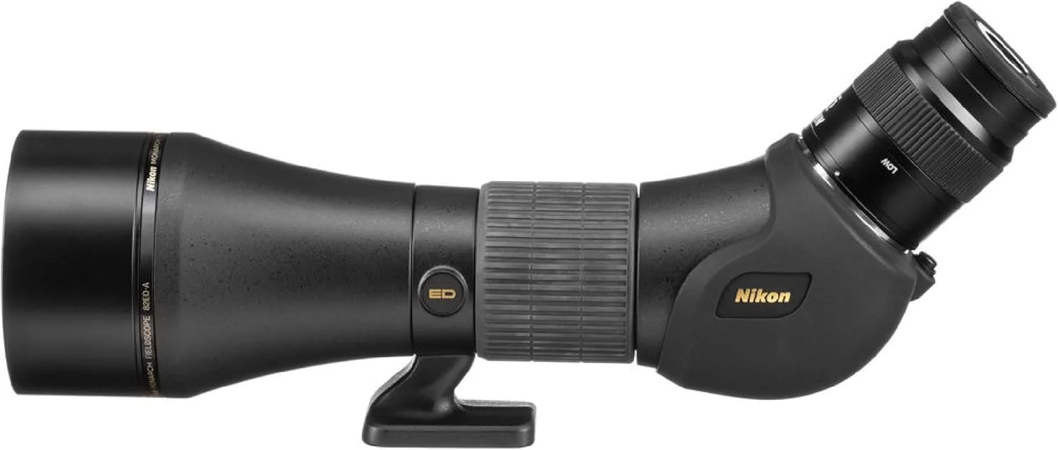 دوربین دیده‌بانی نیکون Monarch 20-60x82 ED - شیشه با پراکندگی بسیار کم، سیستم لنز تخت‌کننده میدان، دوربین دیده‌بانی ضد آب و ضد مه با کیفیت بالا، دید زاویه‌دار/مستقیم