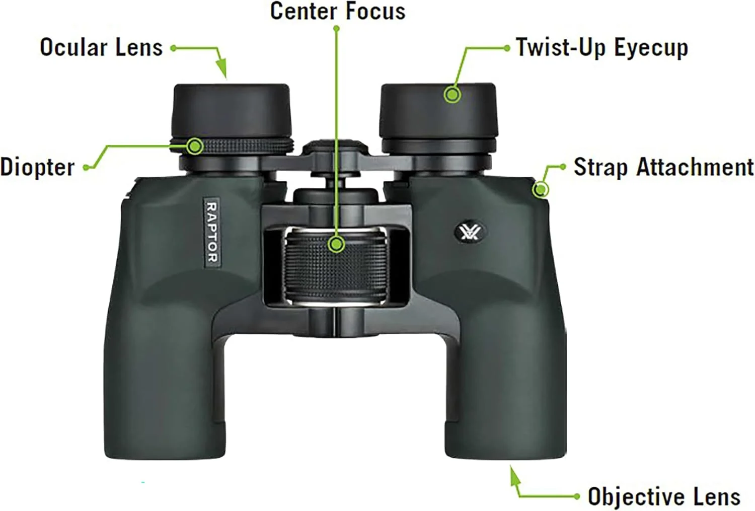 دوربین دوچشمی منشور Porro مدل Raptor Optics Vortex - جمع و جور، روکش لاستیکی، ضد آب، ضد مه، ضد ضربه دوربین دوچشمی منشور Porro مدل Raptor Optics Vortex - جمع و جور، روکش لاستیکی، ضد آب، ضد مه، ضد ضربه