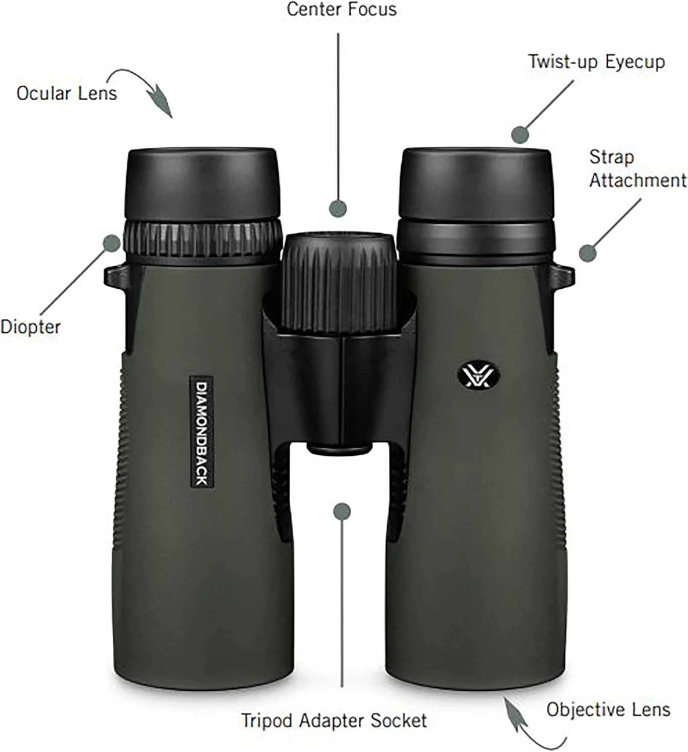 دوربین دوچشمی منشور سقفی Vortex Optics Diamondback 10x42