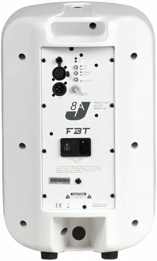 جفت اسپیکر FBT J 8A - مانیتور اکتیو دو طرفه 8 اینچی، 200 وات + 50 وات RMS، 124 دسی بل SPL، هورن 90 در 60 درجه، تنظیمات DSP، ساخت ایتالیا، سفید | 697482-1