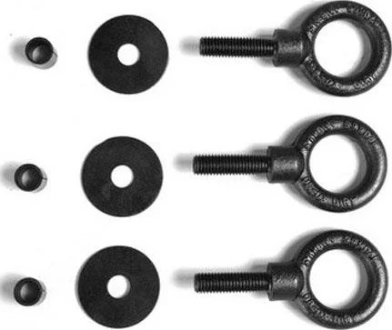 جی‌بی‌ال M10 x 35mm بست‌های حلقه‌ای آهنگری شده برای آویزان کردن بلندگو، 1 ست - مشکی | 229-00009-01