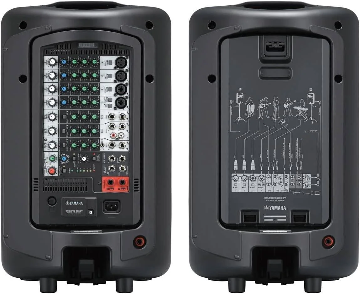 سیستم صوتی قابل حمل یاماها Stagepass 600Bt - راه حل یکپارچه (بسته 1 عددی)، بلوتوث